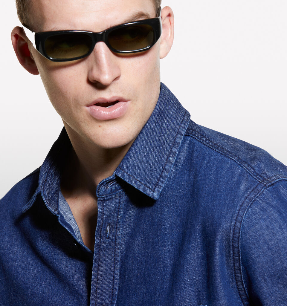 Dark blue regular fit denim shirt - men's regular fit shirts - Dark Blue | Sisley image number 5